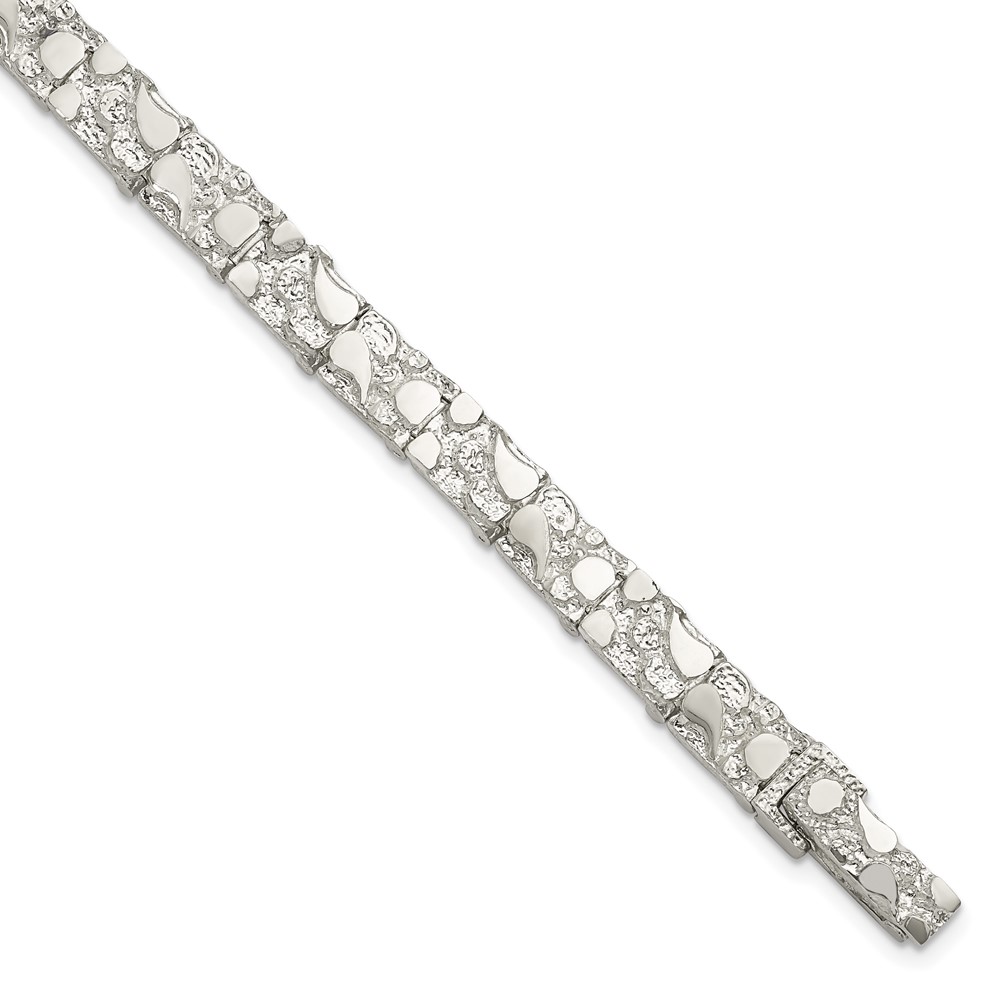 Sterling Silver 7mm Nugget Bracelet (QG3322-7)