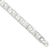 Sterling Silver 9mm Nugget Link Bracelet - 7in view 2