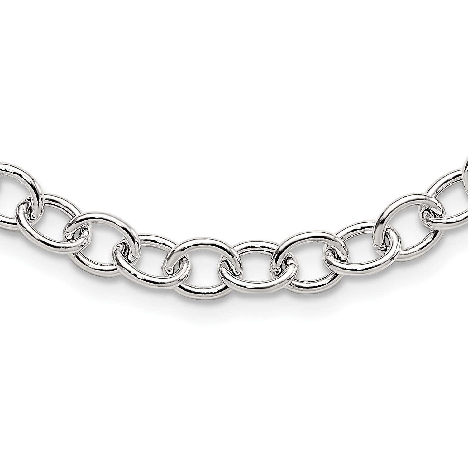 Sterling Silver Cable 6.75mm Necklace (QG3357-18)