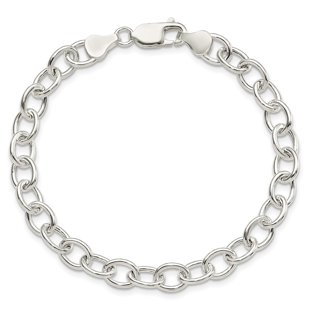 Sterling Silver Cable 6.75mm Bracelet (QG3357-7.5)