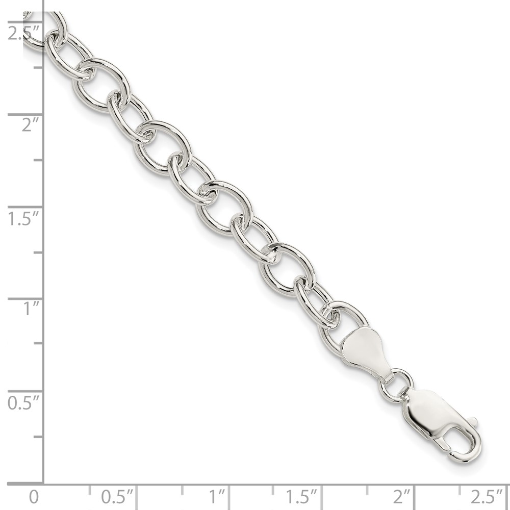 Sterling Silver Cable 6.75mm Bracelet (QG3357-7.5)
