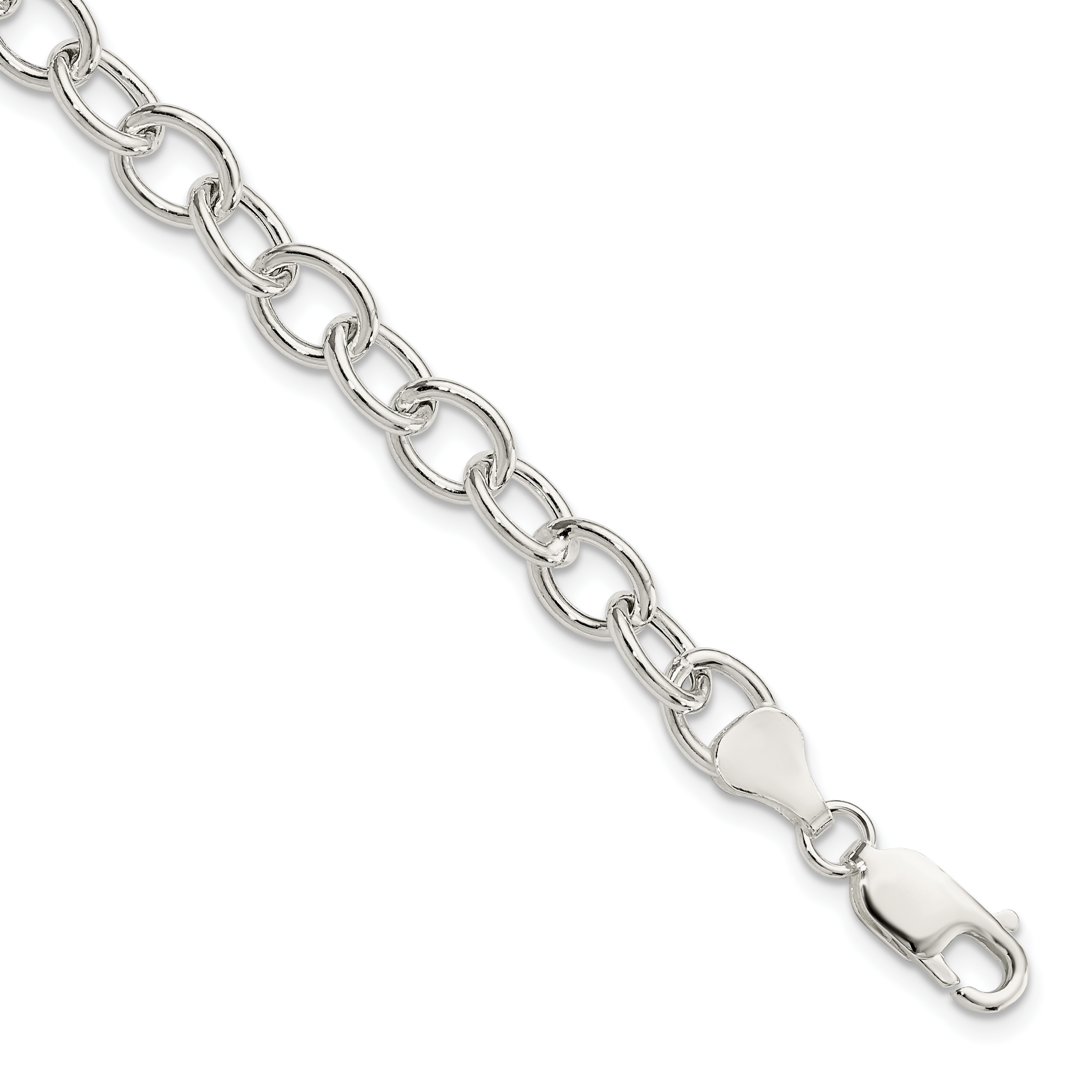 Sterling Silver Cable 6.75mm Bracelet (QG3357-7.5)