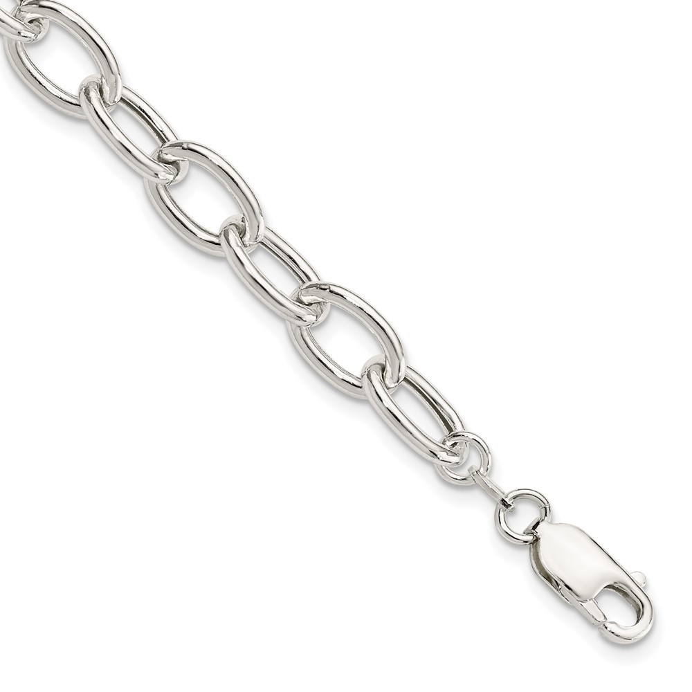 Sterling Silver Open Link Cable 8.50mm Bracelet (QG3358-7.5)