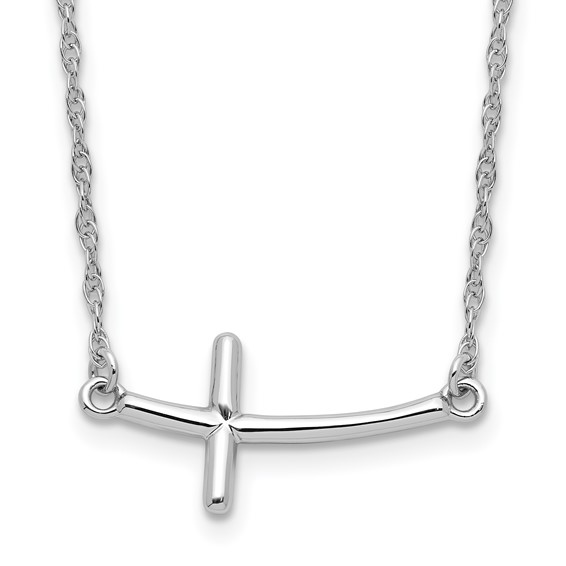 Sterling Silver Sideways Cross Necklaces