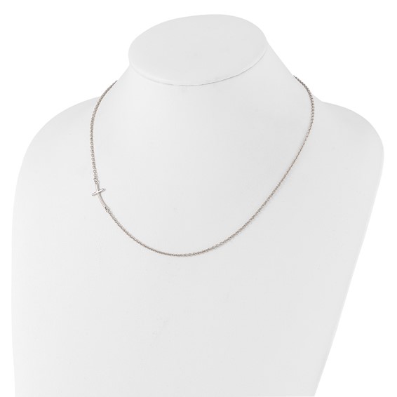 Sterling Silver Sideways Cross Necklaces