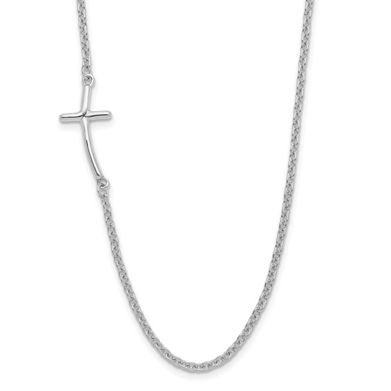 Sterling Silver Sideways Cross Necklaces