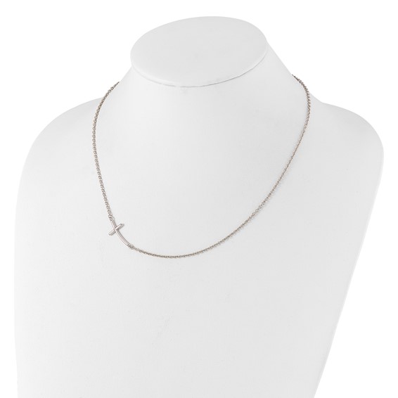 Sterling Silver Sideways Cross Necklaces