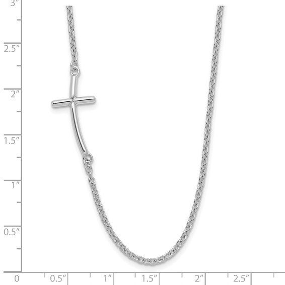 Sterling Silver Sideways Cross Necklaces