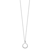 Sterling Silver Rhodium-plated CZ Infinity Necklace with 2 Inch Extension, 16" view 2