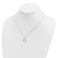 Sterling Silver Rhodium-plated CZ Infinity Necklace with 2 Inch Extension, 16" view 3