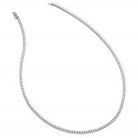 Sterling Shimmer Sterling Silver Rhodium-plated 163 Stone CZ Riviera Necklace, 18" view 2