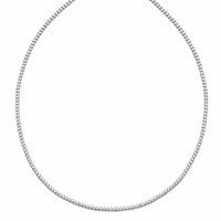 Sterling Shimmer Sterling Silver Rhodium-plated 218 Stone CZ Riviera Necklace, 24" view 2