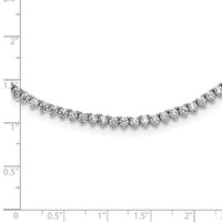 Sterling Shimmer Sterling Silver Rhodium-plated 218 Stone CZ Riviera Necklace, 24" view 5