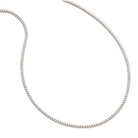 Sterling Shimmer Sterling Silver Rhodium-plated 269 Stone CZ Riviera Necklace, 36" view 2