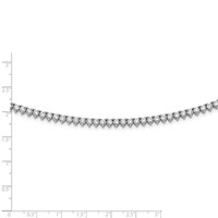 Sterling Shimmer Sterling Silver Rhodium-plated 269 Stone CZ Riviera Necklace, 36" view 4