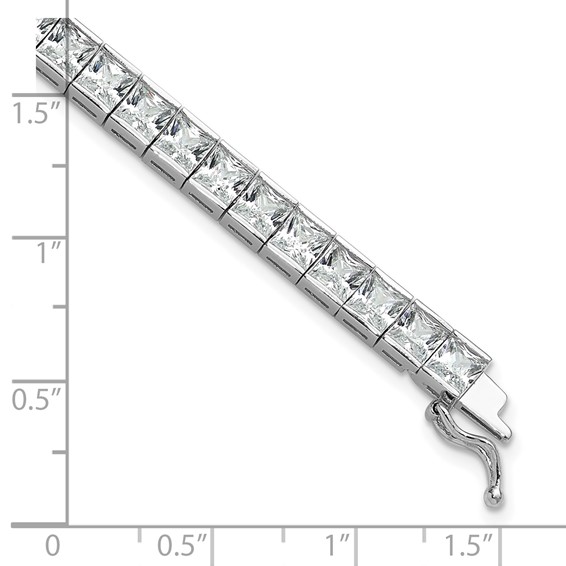 Sterling Silver Rhodium-Plated CZ Tennis Bracelet