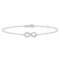 Sterling Silver Infinity Plus 1 Inch Extender - Total 10 Inch Anklet - 9in view 3