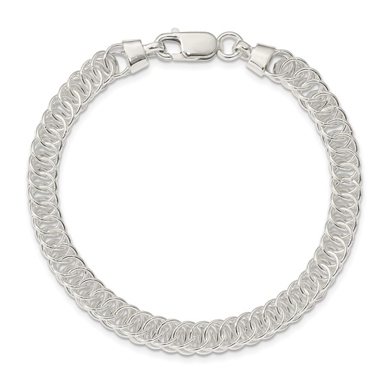 Sterling Silver Polished Fancy Link Bracelet