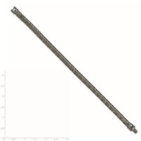 Sterling Silver Black Rhodium Mesh Bracelet view 3