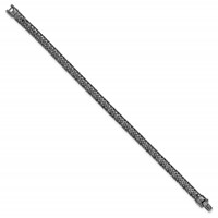 Sterling Silver Black Rhodium Mesh Bracelet view 1