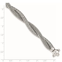 Sterling Silver Twisted Mesh Bracelet view 3