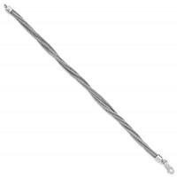 Sterling Silver Wire Mesh 6 Strand Bracelet view 2