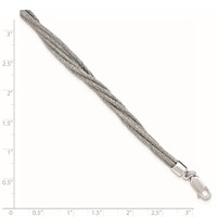 Sterling Silver Wire Mesh 6 Strand Bracelet view 3