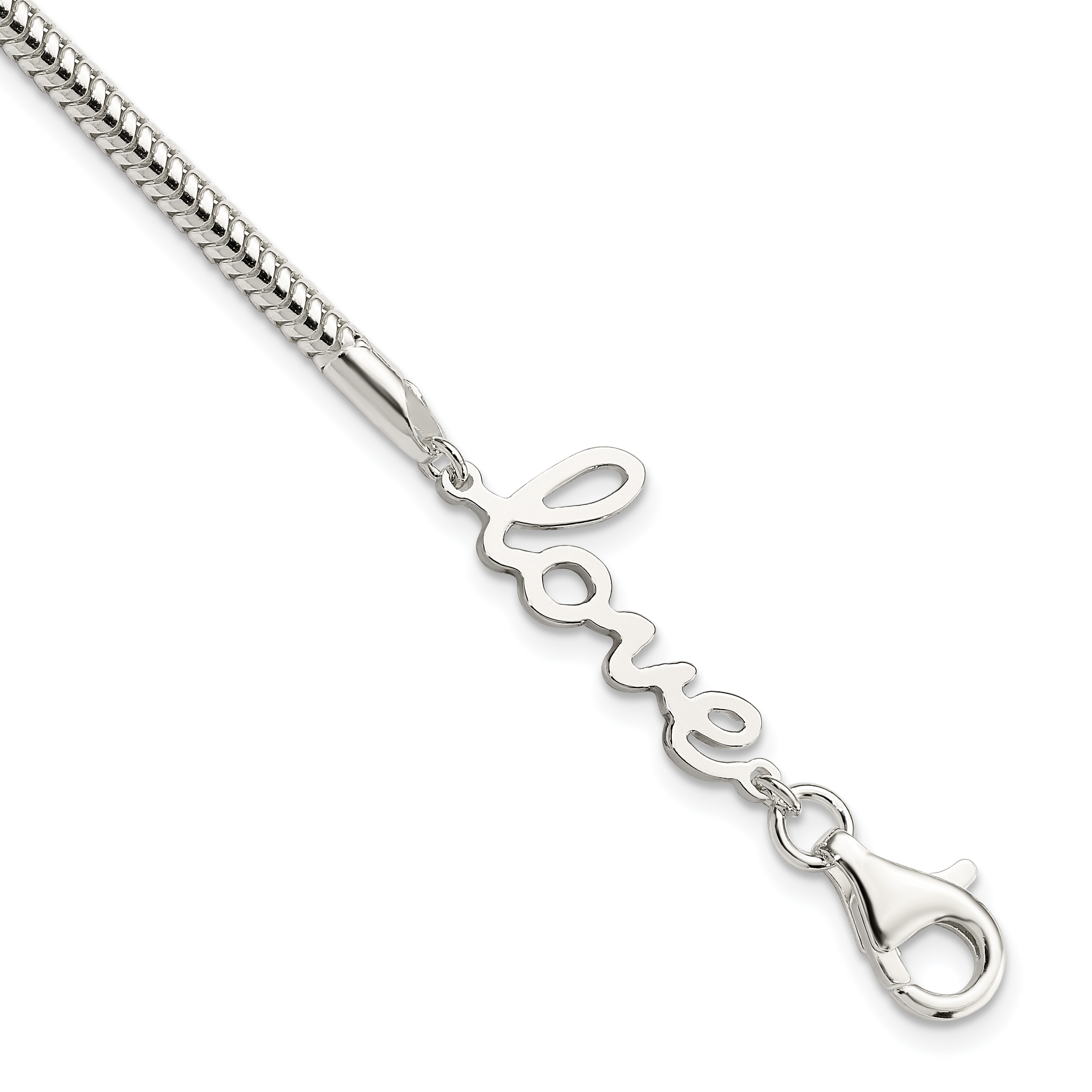 Sterling Silver LOVE Bracelet (QG3957-7.5)