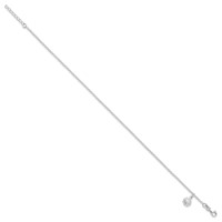 Sterling Silver Sun Charm Plus 1 Inch Extender - Total 11 Inch Anklet - 10in view 2