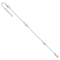 Sterling Silver Turtle 3-Station Plus 1 Inch Extender - Total 10 Inch Anklet - 9in view 5
