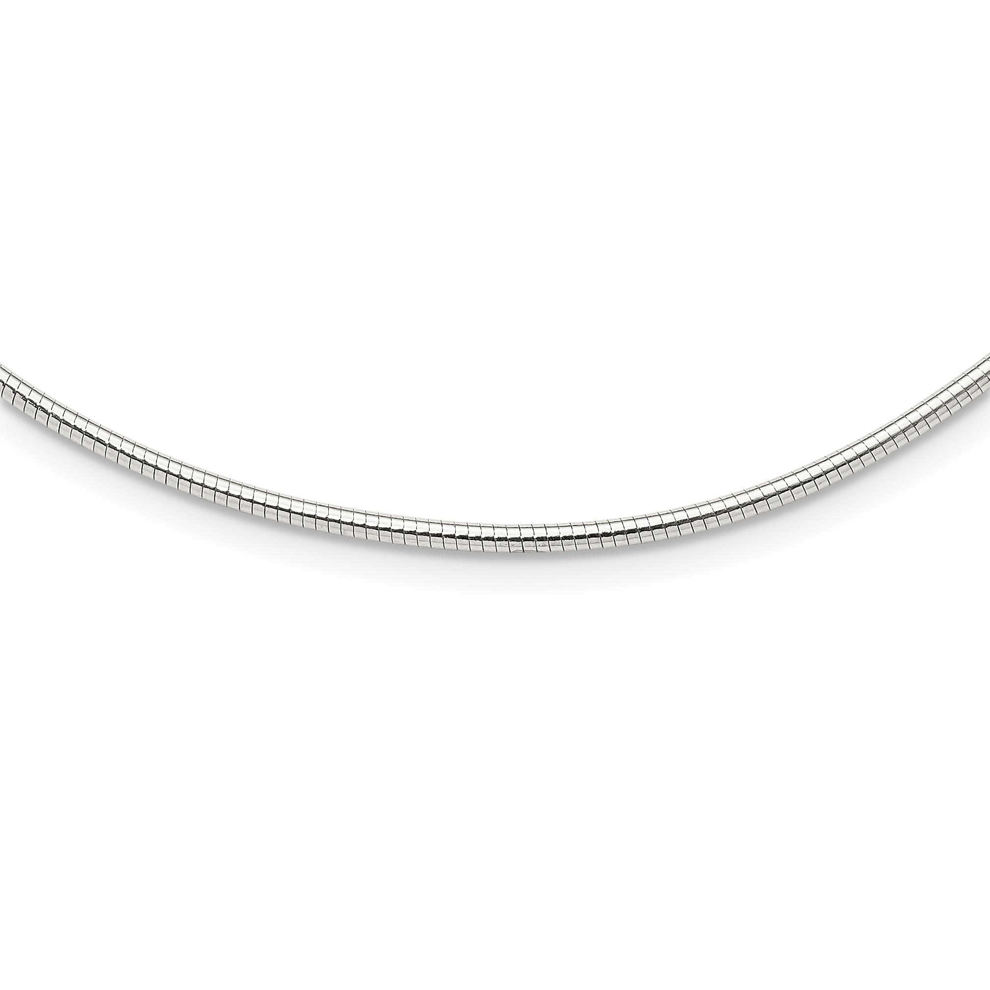 Sterling Silver Round 2mm w/2in. Ext Neckwire Chain (QG4221-16)