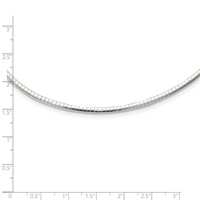 Sterling Silver Polished 3mm Cubetto Necklace, 16" view 3
