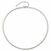 Sterling Silver Polished 3.25mm Cubetto Necklace with 2 Inch Extension, 16" view 2