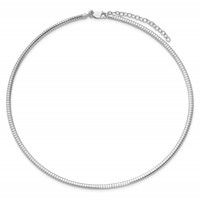 Sterling Silver Rhodium-plated Polished 3.25mm Cubetto Necklace with 2 Inch Extension, 16" view 2