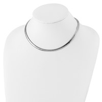 Sterling Silver Rhodium-plated Polished 3.25mm Cubetto Necklace with 2 Inch Extension, 18" view 3