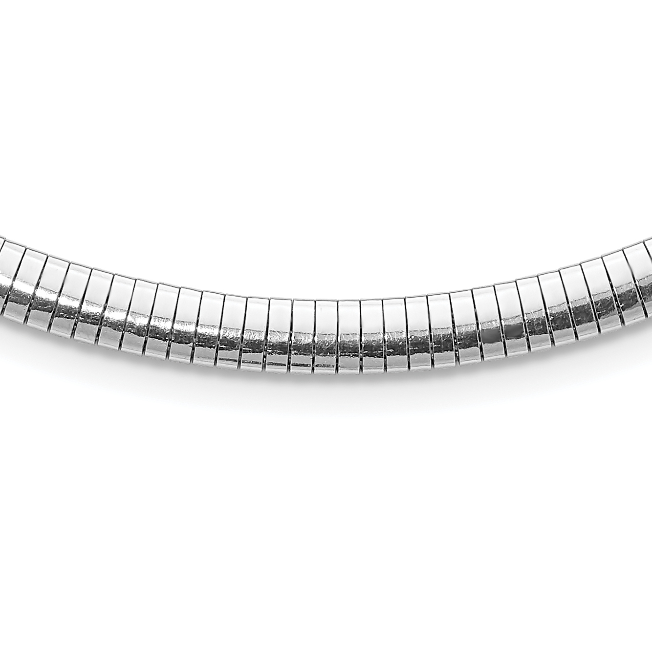 Sterling Silver Rhodium-plated 5.2mm w/2in. Ext Cubetto Chain (QG4224R-16)