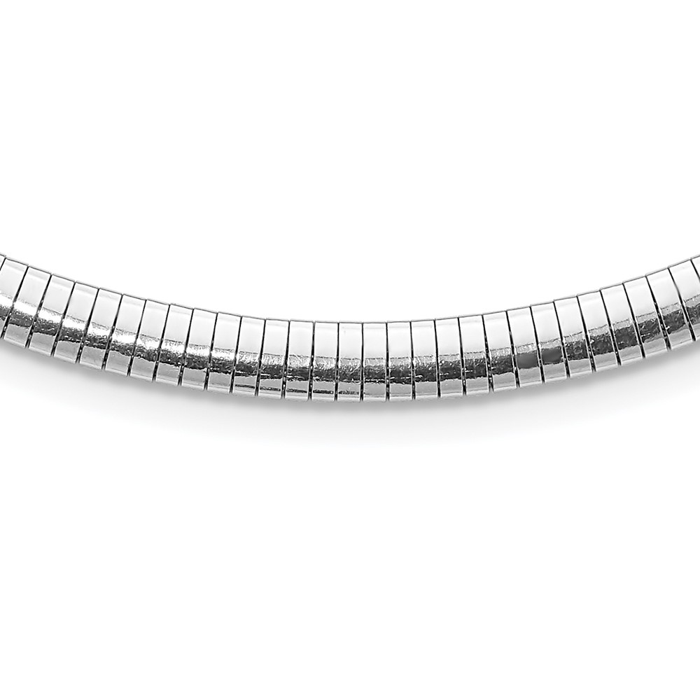 Sterling Silver Rhodium-plated 5.2mm w/2in. Ext Cubetto Chain (QG4224R-16)