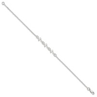 Sterling Silver 3 Dolphins Anklet view 2