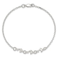 Sterling Silver 3 Dolphins Anklet view 5
