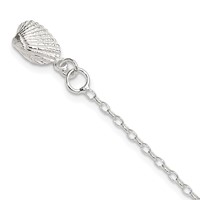 Sterling Silver Shell Anklet view 1