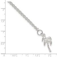 Sterling Silver Palm Tree Anklet view 4