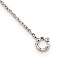 Sterling Silver Rhodium-plated Polished Double Linked Heart Necklace with 2 Inch Extension, 16" view 3