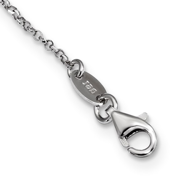 Sterling Silver CZ Polished Forever Necklace