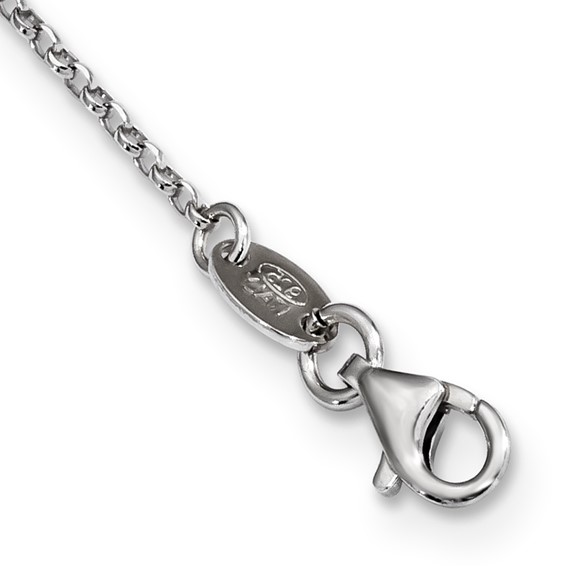 Sterling Silver CZ Polished Love Necklace