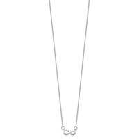 Sterling Silver Rhodium-plated Polished Infinity Symbol Necklace with 2 Inch Extension, 16" view 2