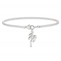 Sterling Silver Palm Tree Anklet view 4