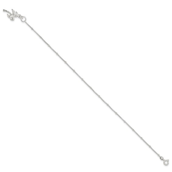 Sterling Silver Palm Tree Anklet