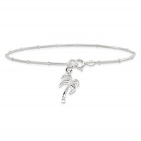 Sterling Silver Palm Tree Anklet view 3
