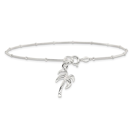 Sterling Silver Palm Tree Anklet
