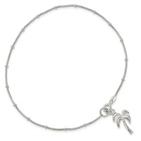 Sterling Silver Palm Tree Anklet view 5